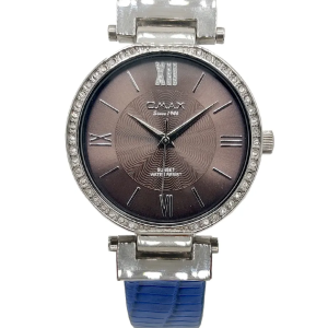 OMAX JAPAN QUARTZ CRYSTALS ROMAN ALL SILVER LADIES SU001 - Image 1