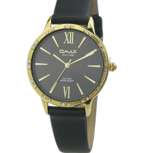 OMAX JAPAN QUARTZ ROMAN CRYSTALS RUST YELLOW GOLD LADIES GT008 - Image 1