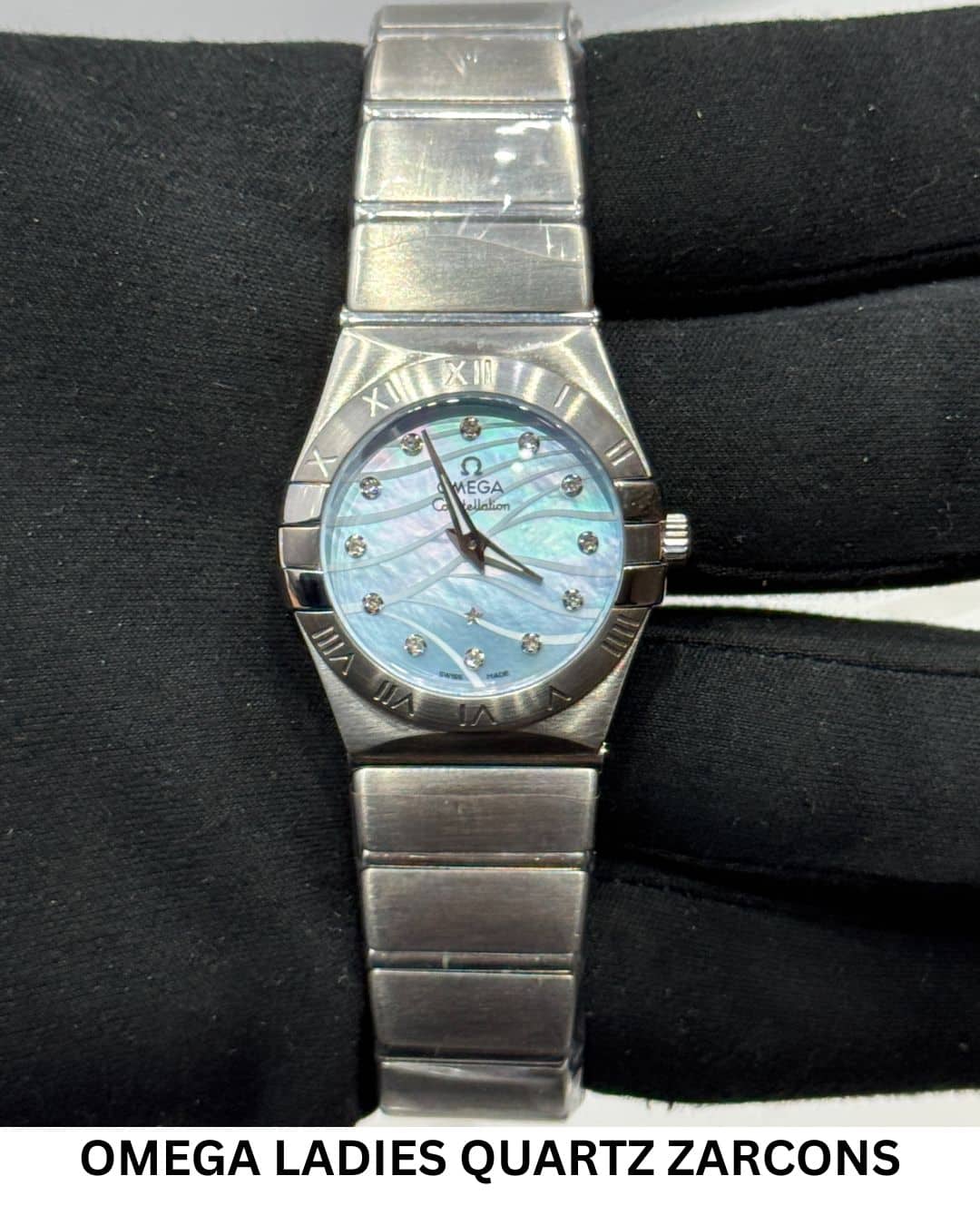 OMEGA CONSTELLATION LADIES CRYSTALS QUARTZ