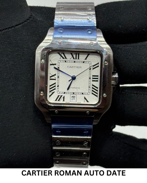 CARTIER SANTOS DE CARTIER ROMAN AUTO DATE CARTIER SANTOS DE CARTIER ROMAN AUTO DATE