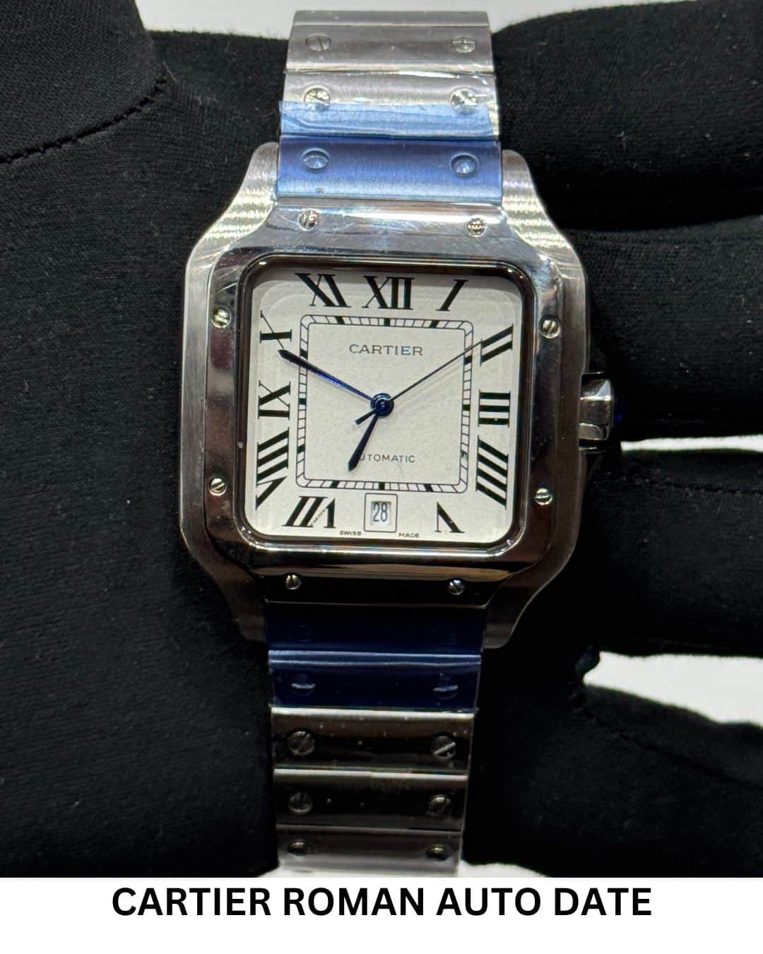 CARTIER SANTOS DE CARTIER ROMAN AUTO DATE