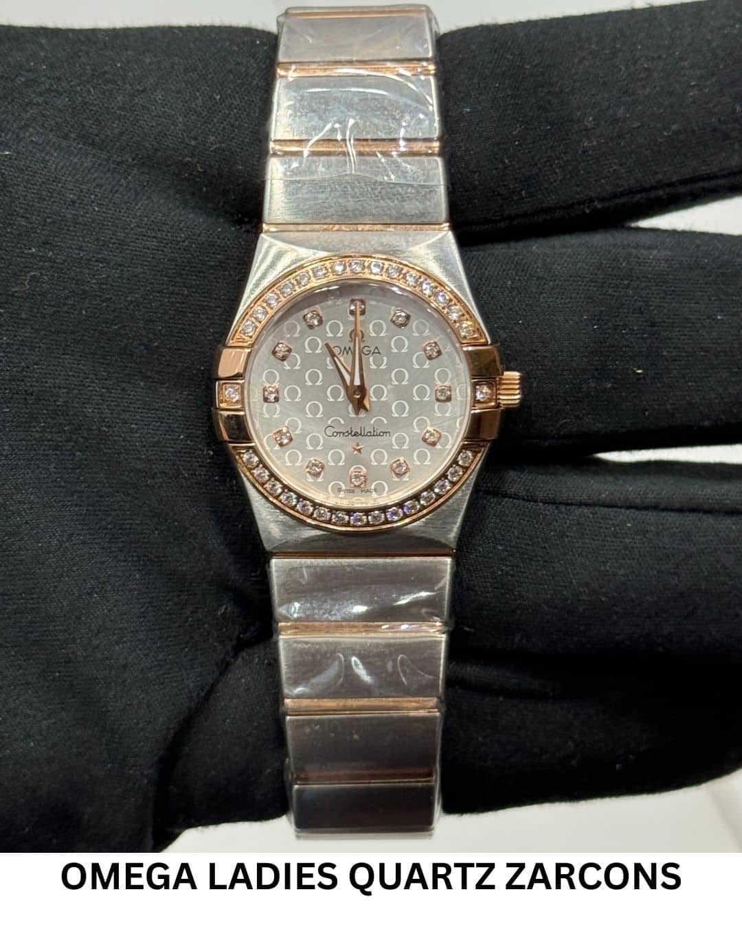 OMEGA CONSTELLATION LADIES CRYSTALS QUARTZ