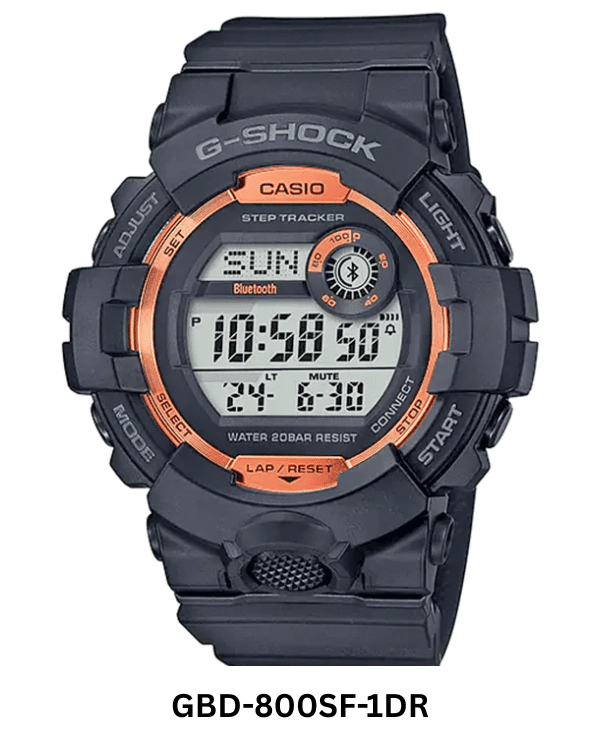 CASIO G-Shock GBD-800SF-1DR RESIN BAND DIGITAL WATCH FOR MEN - BLACK AND ORANGE CASIO G-Shock GBD-800SF-1DR RESIN BAND DIGITAL WATCH FOR MEN - BLACK AND ORANGE