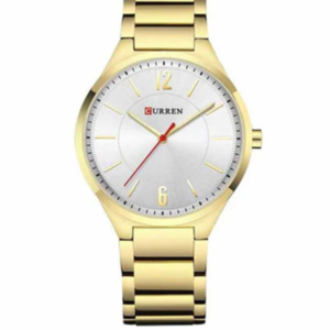 C8280M CURREN WHITE DIAL GOLDEN STAINLESS STEEL ANALOG QUARTZ MEN'S WATCH - Image 1