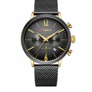 C8313 CURREN LUXURY BLACK GOLD MEN'S QUARTZ WATCH - Image 1