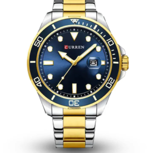 C8388M CURREN BLUE DIAL SILVER GOLD STAINLESS STEEL MEN'S WATCH - Image 1