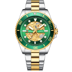 CURREN C8412M GREEN SKELETON DIAL MEN’S WATCH - Image 1