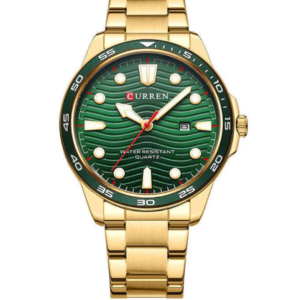 CURREN C8426M GREEN DIAL GOLDEN CHAIN MEN’S WATCH - Image 1