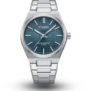 C8439M CURREN BLUE DIAL SILVER STAINLESS STEEL CHAIN MEN’S WATCH - Image 1