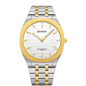 C8444M CURREN SILVER & GOLD STAINLESS STEEL ANALOG QUARTZ MEN'S WATCH - Image 1