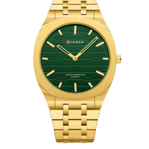CURREN C8444M GREEN DIAL GOLD STAINLESS STEEL MEN’S WATCH - Image 1
