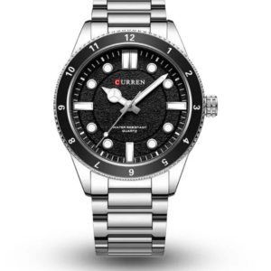 C8450M CURREN BLACK DIAL SILVER STAINLESS STEEL MEN'S WATCH - Image 1
