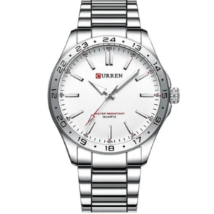 C8452M CURREN WHITE DIAL SILVER STAINLESS STEEL MEN'S WATCH - Image 1