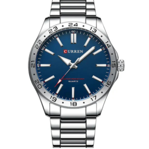 C8452M CURREN BLUE DIAL SILVER STAINLESS STEEL MEN'S WATCH - Image 1