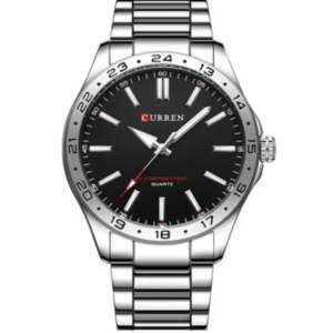 C8452M CURREN BLACK DIAL SILVER STAINLESS STEEL MEN'S WATCH - Image 1