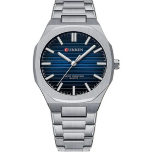 C8456M CURREN BLUE DIAL SILVER STAINLESS STEEL MEN'S WATCH - Image 1