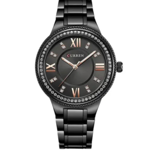 C9004L CURREN BLACK DIAL BLACK STAINLESS STEEL WOMEN'S WATCH - Image 1