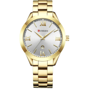 C9007L CURREN SILVER DIAL GOLDEN STAINLESS STEEL LADIES WATCH - Image 1