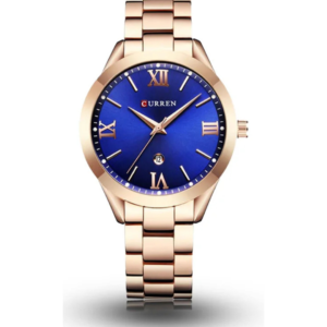 C9007L CURREN BLUE DIAL GOLDEN CHAIN WOMEN'S WATCH - Image 1