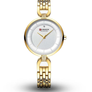 C9052L CURREN WHITE DIAL GOLDEN STAINLESS STEEL WOMEN'S WATCH - Image 1
