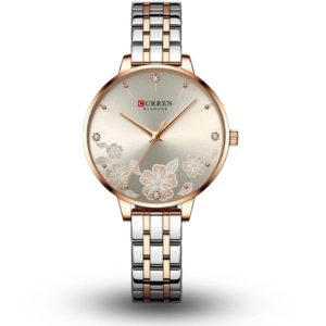 C9068L CURREN ROSE GOLD & SILVER FLORAL DIAL WOMEN'S WATCH - Image 1