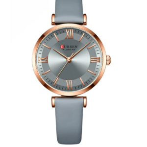 C9079L CURREN GREY DIAL GREY LEATHER STRAP WOMEN'S WATCH - Image 1