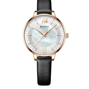 CURREN C9080L BLACK LEATHER STRAP WOMEN’S WATCH - Image 1