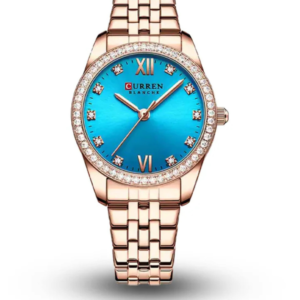 C9086L CURREN AQUA DIAL ROSE GOLD STAINLESS STEEL WOMEN'S WATCH - Image 1