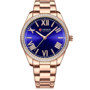 CURREN C9088L BLUE DIAL ROSE GOLD CHAIN LADIES WATCH - Image 1