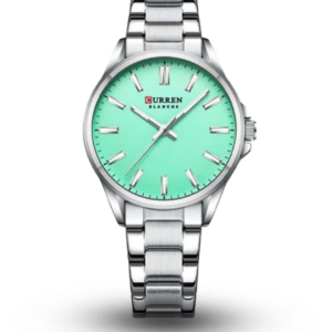 C9090L CURREN SEA GREEN DIAL SILVER STAINLESS STEEL WOMEN'S WATCH - Image 1