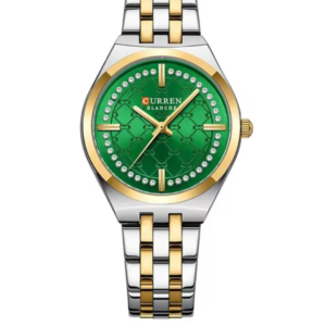 C9096L CURREN GREEN DIAL GOLD & SILVER STAINLESS STEEL WOMEN'S WATCH - Image 1