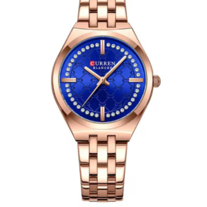C9096L CURREN BLUE DIAL ROSE GOLD STAINLESS STEEL WOMEN'S WATCH - Image 1