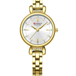 C9098L CURREN WHITE DIAL GOLDEN STAINLESS STEEL WOMEN'S WATCH - Image 1