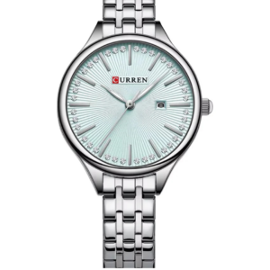 C9099L CURREN SKY BLUE DIAL SILVER STAINLESS STEEL WOMEN'S WATCH - Image 1