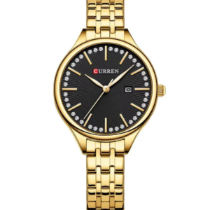 C9099L CURREN BLACK DIAL GOLD STAINLESS STEEL WOMEN'S WATCH - Image 1