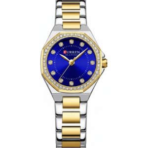 C9100L CURREN BLUE DIAL SILVER & GOLD STAINLESS STEEL WOMEN'S WATCH - Image 1