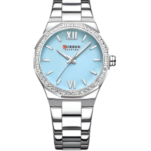 C9103L CURREN SKY BLUE DIAL SILVER STAINLESS STEEL WOMEN'S WATCH - Image 1