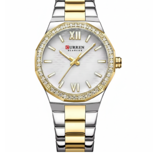 C9103L CURREN WHITE DIAL SILVER & GOLD STAINLESS STEEL WOMEN'S WATCH - Image 1