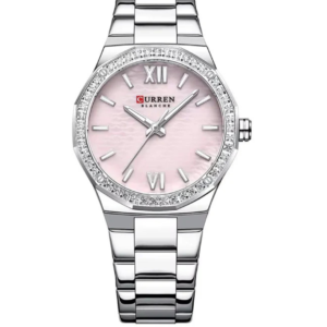 C9103L CURREN PINK DIAL SILVER STAINLESS STEEL WOMEN'S WATCH - Image 1
