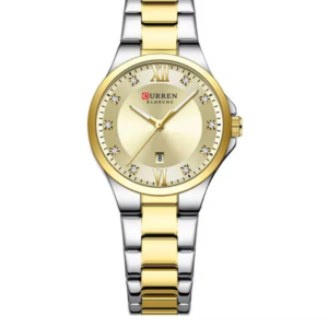 C9107L CURREN GOLDEN DIAL SILVER & GOLD WOMEN'S WATCH - Image 1