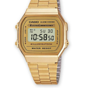 CASIO A168WG-9W VINTAGE GOLD DIGITAL STAINLESS STEEL MEN'S WATCH - Image 1