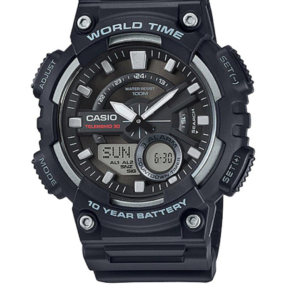 CASIO AEQ-110W-1AV ANALOG-DIGITAL WORLD TIME MEN'S WATCH - Image 1
