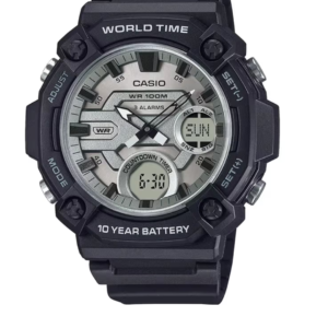 CASIO AEQ-120W-7A LUXURY SPORTS ANALOG-DIGITAL WHITE DIAL MEN'S WATCH - Image 1
