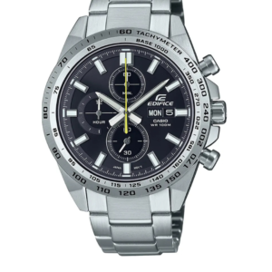 CASIO EDIFICE EFR-574D-1AV BLACK DIAL CHRONOGRAPH STAINLESS STEEL MEN'S WATCH - Image 1