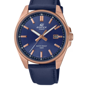 CASIO EDIFICE EFV-150CL-2AV BLUE DIAL LEATHER STRAP MEN'S WATCH - Image 1