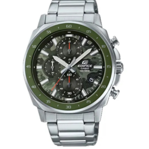CASIO EDIFICE EFV-600D-3CVU GREEN CHRONOGRAPH STAINLESS STEEL MEN'S WATCH - Image 1