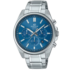 CASIO EDIFICE EFV-650D-2AVUDF BLUE DIAL CHRONOGRAPH STAINLESS STEEL MEN'S WATCH - Image 1
