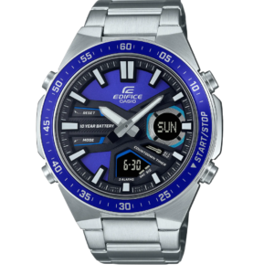 CASIO EDIFICE EFV-C100D-2AVDF BLUE DIAL ANALOG-DIGITAL MEN'S WATCH - Image 1
