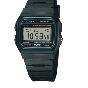 CASIO F-91W-3DG CLASSIC DIGITAL BLACK RESIN MEN'S WATCH - Image 1