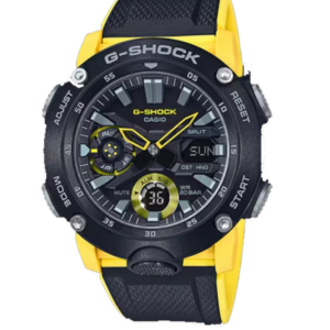 CASIO G-SHOCK GA-2000-1A9DR BLACK & YELLOW CARBON CORE GUARD ANALOG-DIGITAL MEN'S WATCH - Image 1